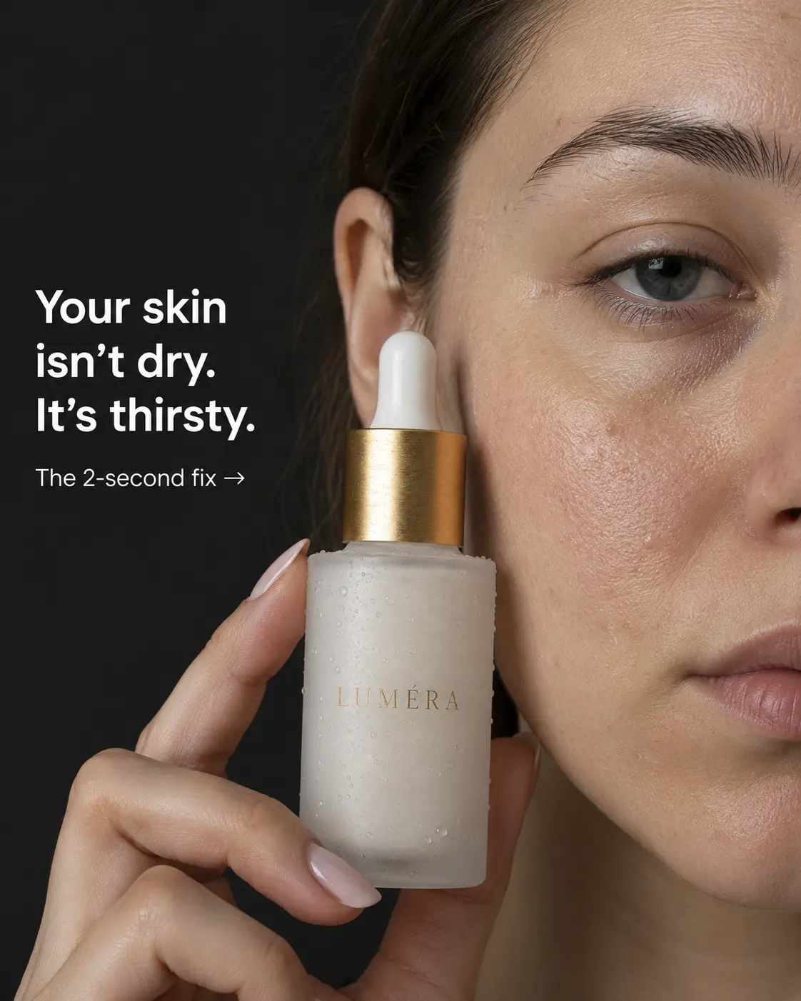 LUMÉRA ad — skin isn't dry